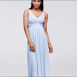 David’s Bridal Ice Blue Size 10 Bridesmaid Dress